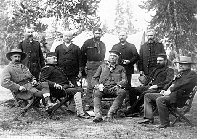 President Chester A. Arthur on expedition in Yellowstone National Park in 1883