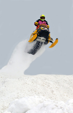 snowmobile jumping