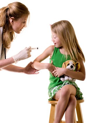 Child Getting A Vaccine